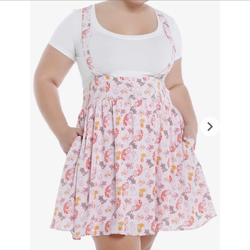 Hot Topic Disney Cats Suspender Skirt